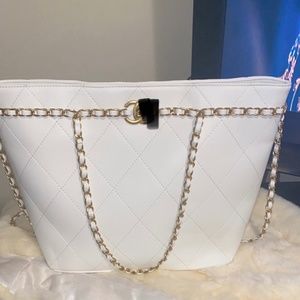 White fashion bag